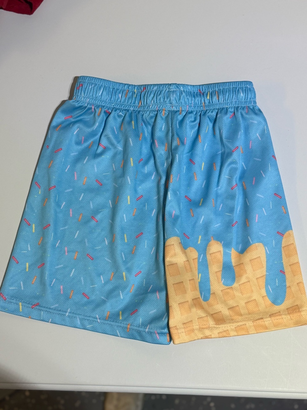Bsbl Lifestyle INSPIRED Blue Ice Cream Drip Print Shorts - Picture 4 of 4